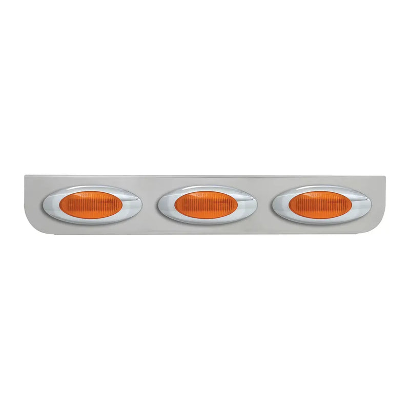 89060  24-3/4" SS L BRACKET W/3 AMBER Y2K LIGHTS Gray