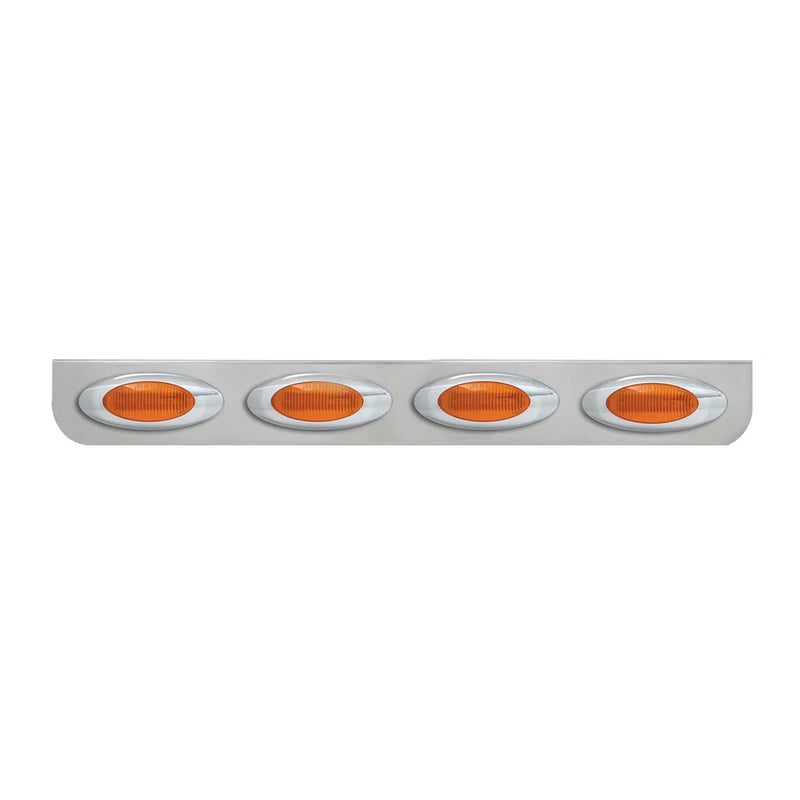 89080 33-1/4" SS L BRACKET W/4 AMBER Y2K LIGHTS Gray