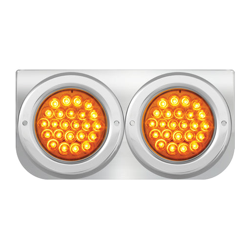 89125 Stainless Steel L Bracket with Dual 4" Round Lights