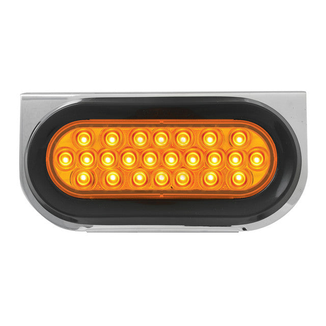 89140 Chrome Steel L Bracket with Single Large Oval Light
