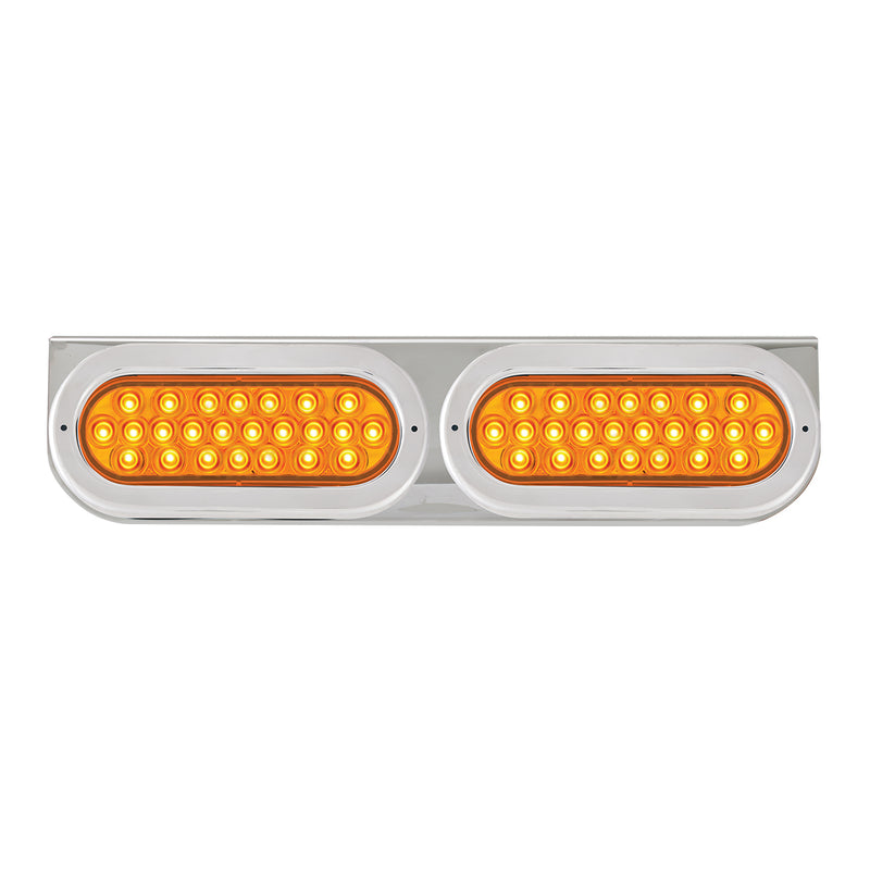 89153 Chrome Steel L Bracket w/ Dual Large Oval Lights