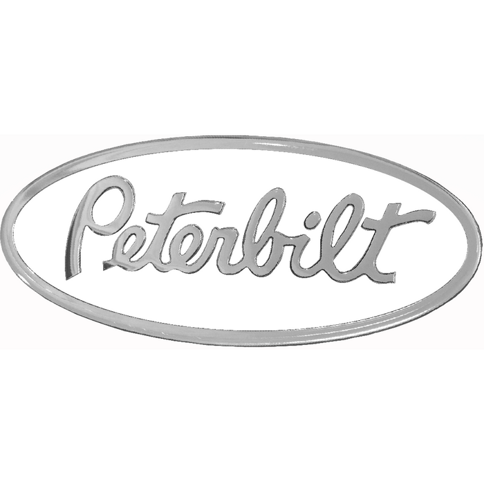 Dark Gray PETERBILT WHITE OVAL EMBLEM 108