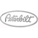 Dark Gray PETERBILT ENGRAVED EMBLEM OVAL WHITE 108 EMBLEM