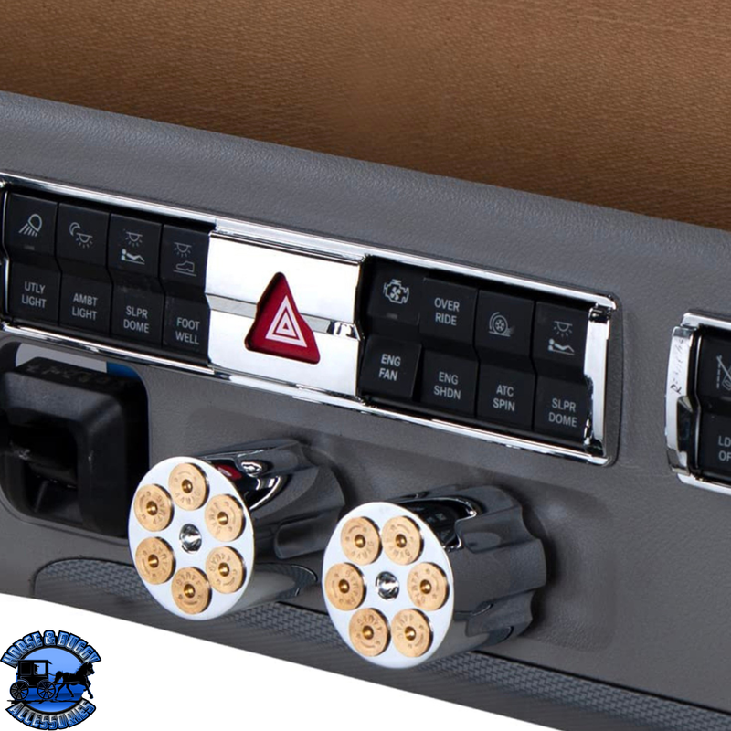 Perilla de válvula de aire de cañón de pistola de aluminio cromado - Atornillable