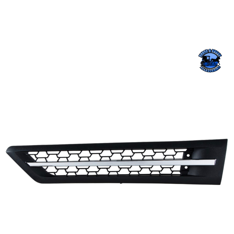 HOOD AIR INTAKE GRILLE WITH LED FOR 2018-2024 FREIGHTLINER CASCADIA 126 (Choose Color) (Choose Side) Air Intake Amber LED / Driver's Side,Amber LED / Passenger's Side,Blue LED / Driver's Side,Blue LED / Passenger's Side,Red LED / Driver's Side,Red LED / Passenger's Side,Green LED / Driver's Side,Green LED / Passenger's Side,White LED / Driver's Side,White LED / Passenger's Side Light Gray