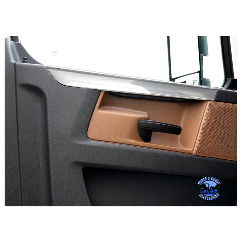 CHROME PLASTIC DOOR GRAB HANDLE COVERS FOR 2018-2023 FREIGHTLINER CASCADIA (PAIR) #42448 DOOR HANDLE Dark Slate Gray