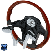 18" YOURGRIP WOOD STEERING WHEEL FOR 2012-2021 PETERBILT 579 & 2013-2021 KENWORTH T680 #88189 steering wheel Dark Slate Gray
