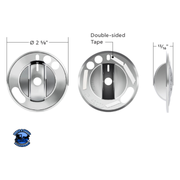 CHROME PLASTIC 2-PIECE HEADLIGHT WITH FOG LIGHT SWITCH COVER FOR 2008-2017 FREIGHTLINER CASCADIA #42071 Switch Cover Gray