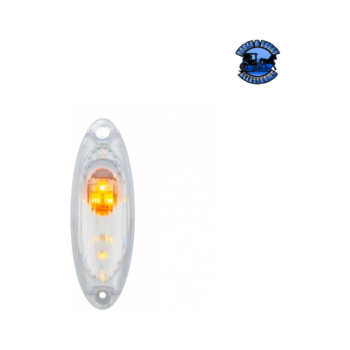 Light Gray 3 AMBER LED REFLECTOR CAB LIGHT FOR 2008-2017 FREIGHTLINER CASCADIA (Choose Color) cab light Clear