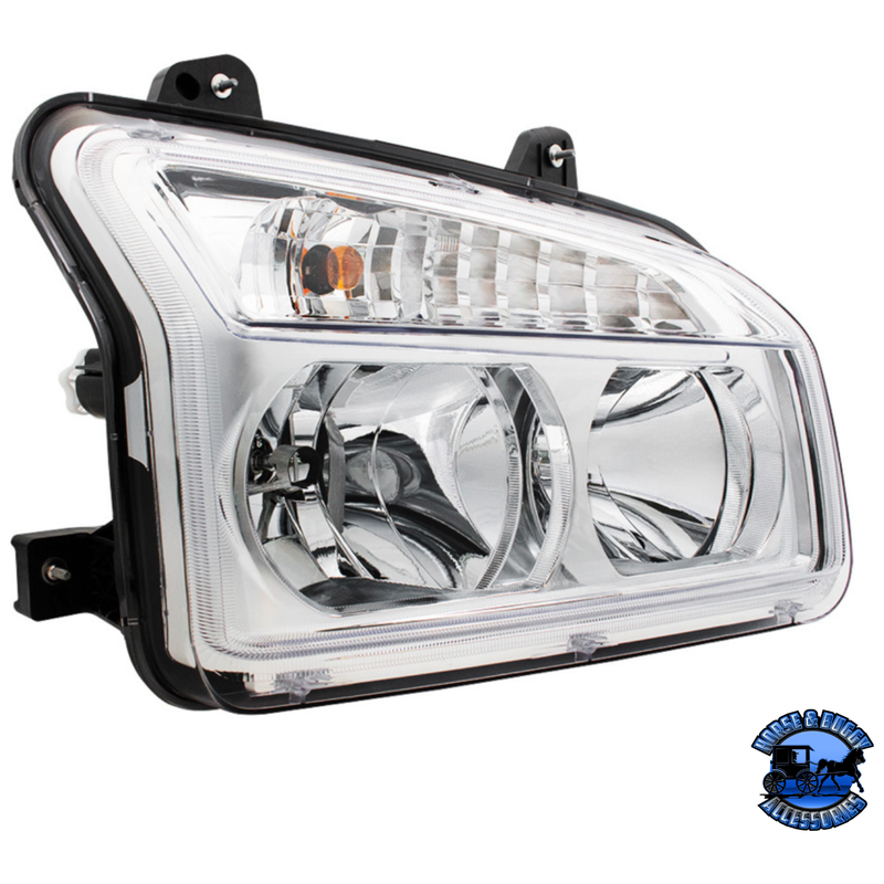 HEADLIGHT ASSEMBLY FOR 2015-2025 KENWORTH T880 (Choose Side) HEADLIGHT Drivers,Passengers Light Gray