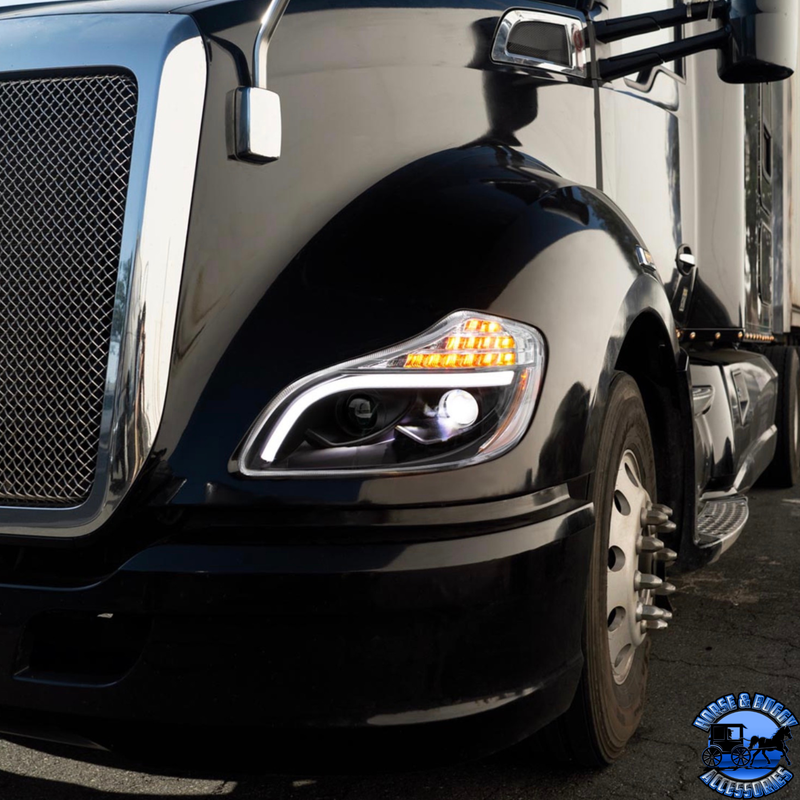 Blackout 8 LED Projection Headlight For 2013-2021 Kenworth T680 (Choose Side)