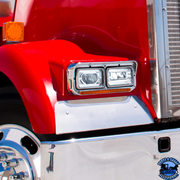 ULTRALIT - HEATED 4" X 6" LED HEADLIGHT WITH GLASS LENS & ALUMINUM HOUSING (Choose Color) (Choose High or Low) Heated LED Headlight Chrome / Low Beam,Chrome / High Beam,Black / Low Beam,Black / High Beam Light Gray