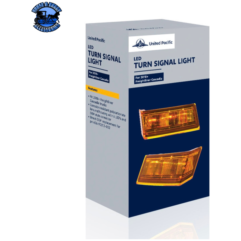6 LED AMBER TURN SIGNAL LIGHT FOR 2018-2024 FREIGHTLINER CASCADIA (Choose Side) LED TURN SIGNAL Driver's Side,Passenger's Side Gray