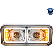HIGH POWER LED PROJECTION HEADLIGHT WITH LED TURN SIGNAL & POSITION LIGHT BAR (Choose Color) (Choose Side) LED Headlight Chrome / Driver's Side,Chrome / Passenger's Side Rosy Brown