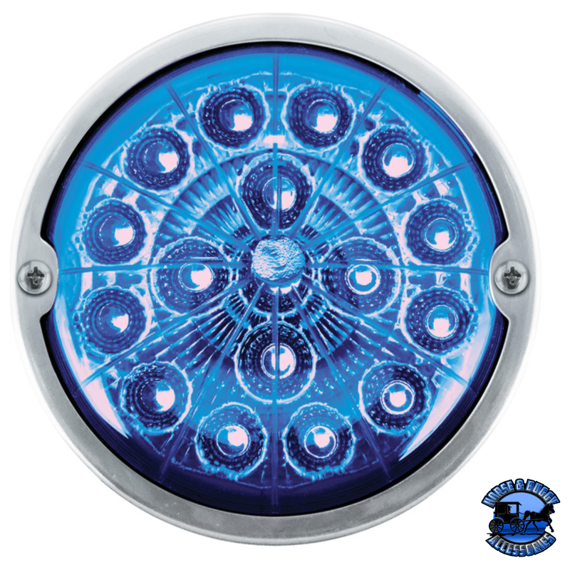 DOUBLE FURY 17 LED DUAL FUNCTION WATERMELON TORPEDO CAB LIGHT (Choose LED Color) CAB LIGHT Amber and Blue,Amber and Green,Amber and Purple Steel Blue