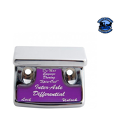 CHROME PLASTIC AXLE/DIFFERENTIAL SWITCH GUARD WITH GLOSSY STICKER FOR 1990-2010 FREIGHTLINER CLASSIC (Choose Color) Axle/Differential Switch Guard Purple Gray