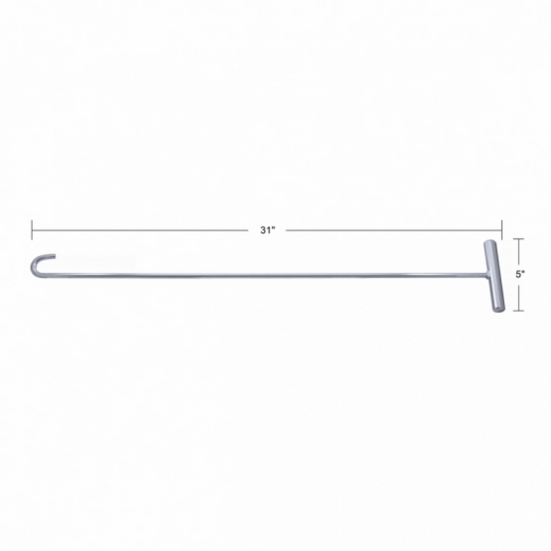 Extractor de pasador de quinta rueda cromado de 31" de largo, gancho en J (cada uno)