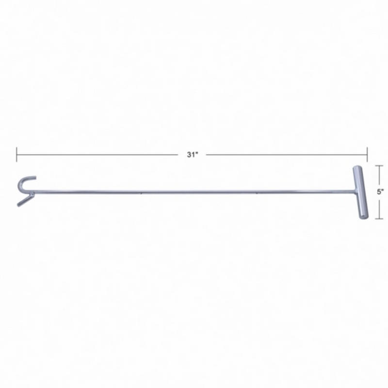 Extractor de pasador de quinta rueda cromado de 31" de largo, gancho en S (cada uno)