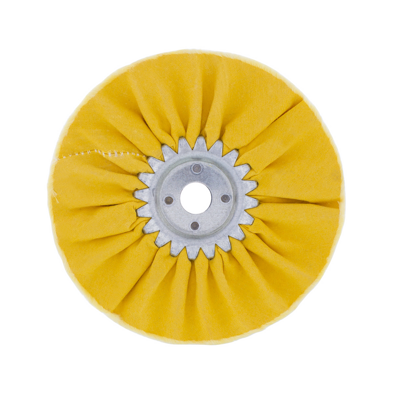 Pulidor de vías respiratorias con tratamiento amarillo de 6" - Eje de 5/8" y 1/2"