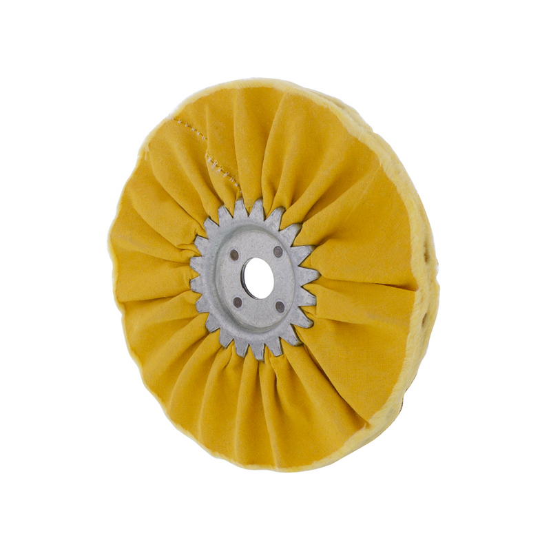 Pulidor de vías respiratorias con tratamiento amarillo de 6" - Eje de 5/8" y 1/2"