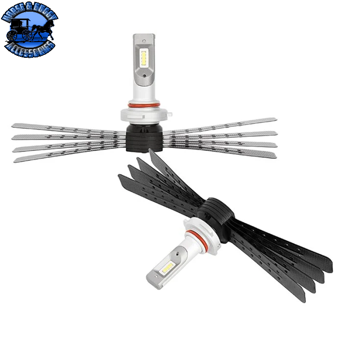 SB-9005-HLV6 9005 COOL WHITE HEADLIGHT / FOG LIGHT CONVERSION KIT W/ ALUM FINNED HEAT SHRINKS (6,000 LUMENS) *DISCONTINUED*