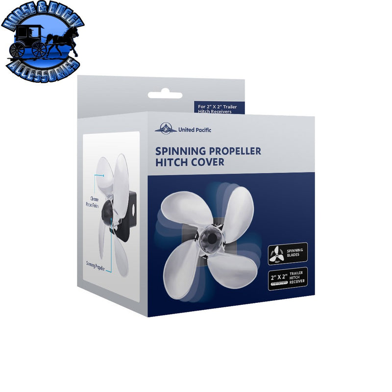 UP-90060 SPINNING PROPELLER HITCH COVER FOR 2"X2" TRAILER HITCH RECEIVER WITH LOCKING PIN HITCH COVER Midnight Blue