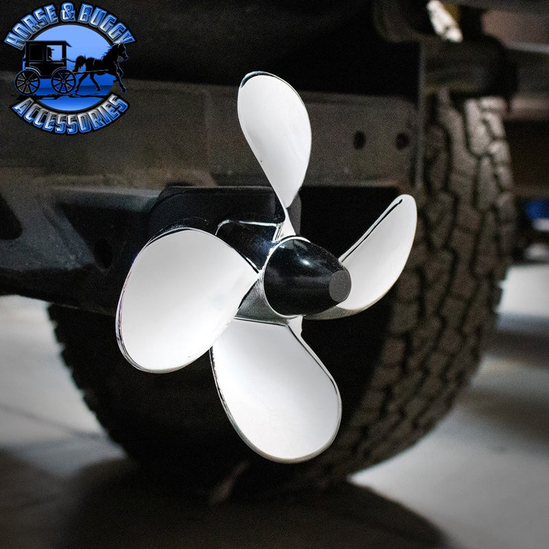 UP-90060 SPINNING PROPELLER HITCH COVER FOR 2"X2" TRAILER HITCH RECEIVER WITH LOCKING PIN HITCH COVER Black