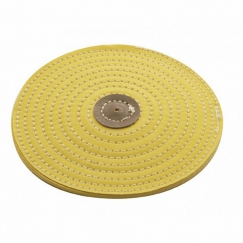 Pulido de afeitar amarillo de 4" - Eje de 1/8"