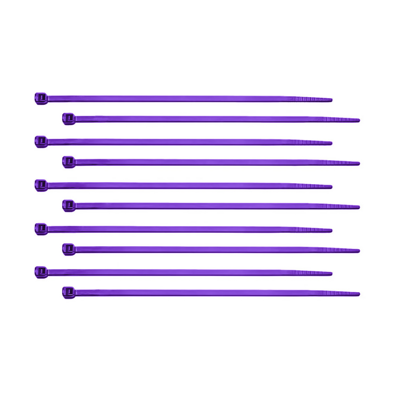 Bridas para cables de nailon de 6" - Púrpura (paquete de 10)