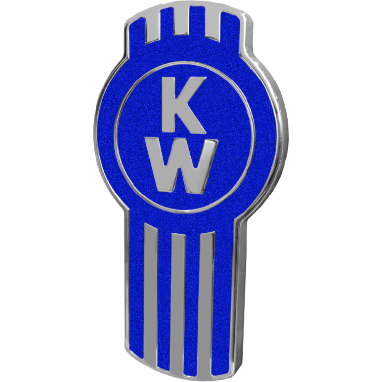 KENWORTH EMBLEM ENGRAVED BLUE 647 EMBLEM Medium Blue