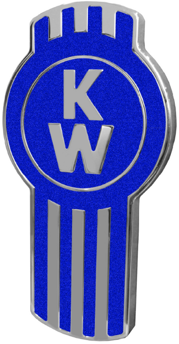 Medium Blue KENWORTH EMBLEM ENGRAVED BLUE 647 EMBLEM