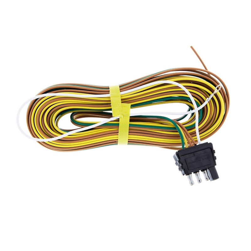 Arnés de luces LED para remolque de 4 vías: cables positivos de 25' y cable a tierra de 16"
