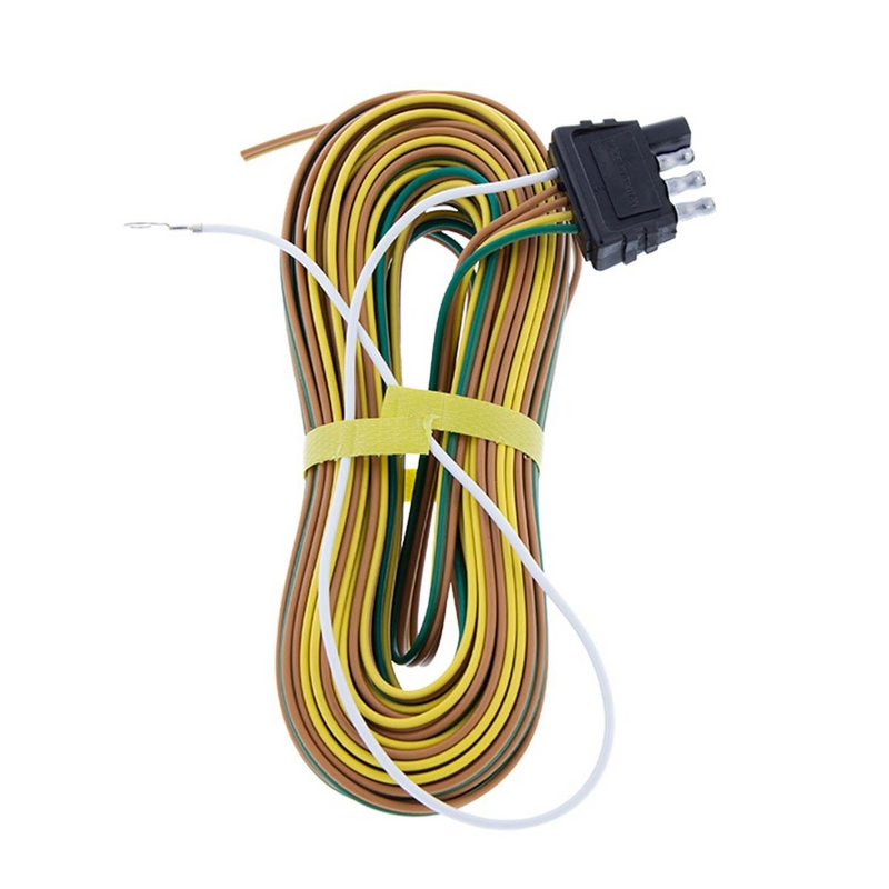 Arnés de luces LED para remolque de 4 vías: cables positivos de 25' y cable a tierra de 16"