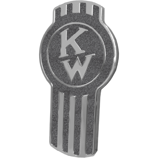 KENWORTH EMBLEM ENGRAVED OLD STYLE BLACK METALLIC 195 EMBLEM Dim Gray