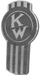 Dim Gray KENWORTH EMBLEM ENGRAVED OLD STYLE BLACK METALLIC 195 EMBLEM