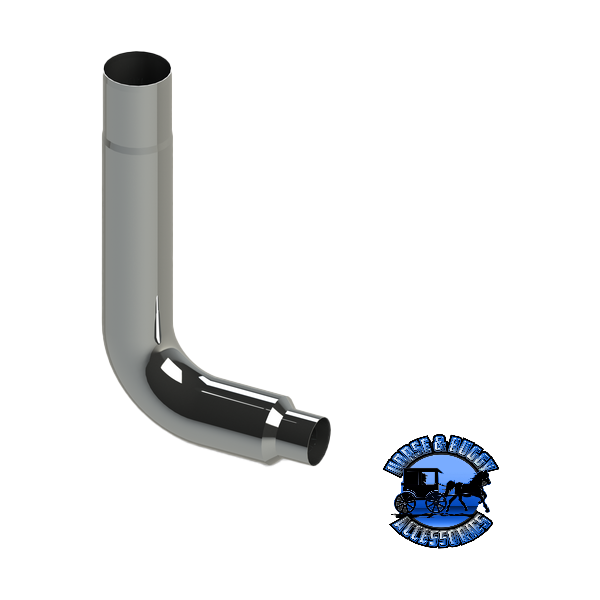 L9007-E29-B20-1103  7" Reduced to 5" Pickett Exhaust Elbow; 90 DEG (29"x20") Light Slate Gray