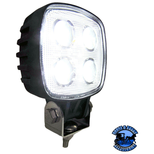 Lavender 913-MV 3"x3" White, multi-volt LED Work Light, Square, Pedestal-Mount, 900 Lumen