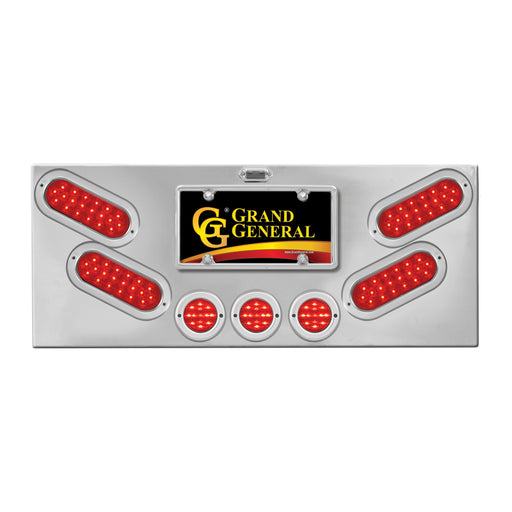 91454 Chrome Plated Steel Rear Center Light Panel