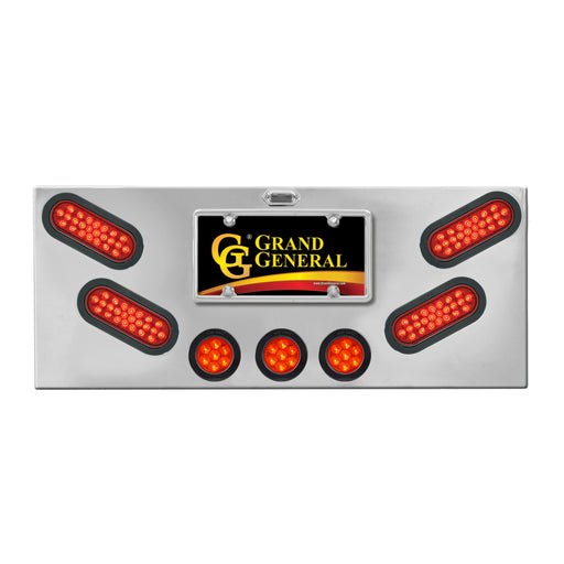 91473 Chrome Plated Steel Rear Center Light Panel