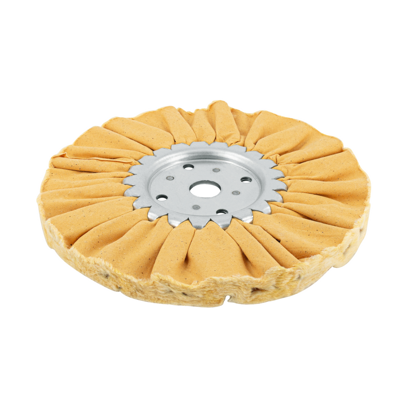 8" Yellow Treated Airway Buff - 3/4" Arbor