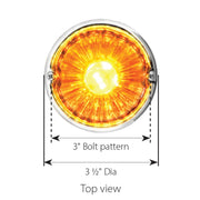 Grand General Flush Mount (1157 2 wire) 3.5" Watermelon Glass Marker Light Kits (CHOOSE COLOR) watermelon glass lens RED,DARK AMBER,LIGHT AMBER,CLEAR,BLUE,PURPLE,GREEN Goldenrod