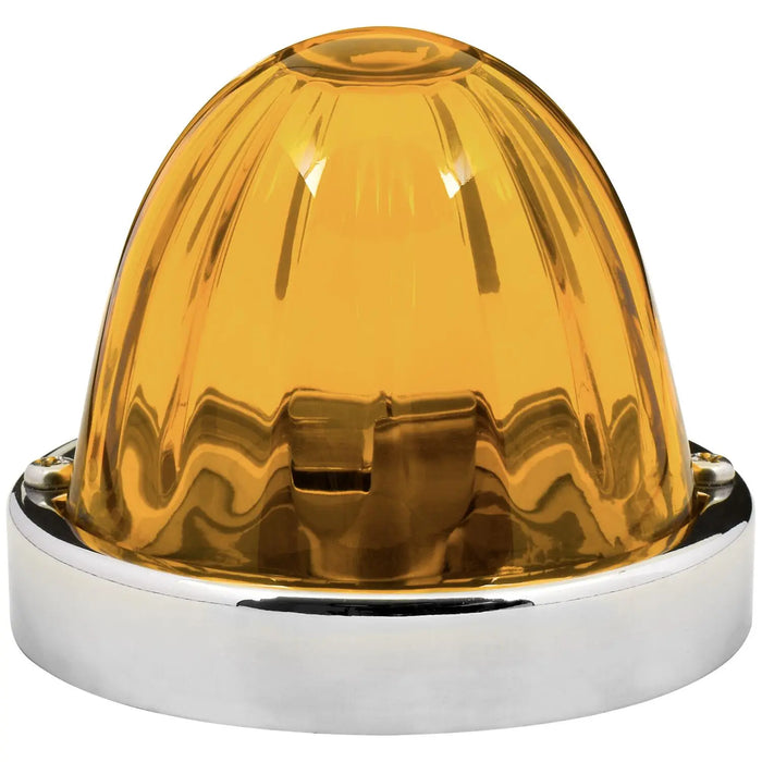 Goldenrod 3.5″ WATERMELON PLUS GLASS LENS CUSTOMIZABLE KIT  (CHOOSE COLOR & BULB BASE ) WATERMELON KIT 1156 bulb base (light amber)