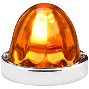 3.5" Classic Watermelon Glass Lens & Stainless Steel Customizable Kit (CHOOSE COLOR AND BULB STYLE) Watermelon Light 1156 BULB BASE (DARK AMBER),1157 BULB BASE (DARK AMBER) Beige