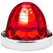 3.5" Classic Watermelon Glass Lens & Stainless Steel Customizable Kit (CHOOSE COLOR AND BULB STYLE) Watermelon Light 1156 BULB BASE (RED),1157 BULB BASE (RED) Firebrick