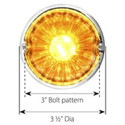 3.5"  Watermelon PLUS Glass Lens & Stainless Steel Customizable Kit, NO BULB,(CHOOSE COLOR & BULB BASE) Watermelon Light 1156 BULB BASE (DARK AMBER),1157 BULB BASE (DARK AMBER),1156 BULB BASE (LIGHT AMBER),1157 BULB BASE (LIGHT AMBER),1156 BULB BASE (RED),1157 BULB BASE (RED),1156 BULB BASE (CLEAR),1157 BULB BASE (CLEAR),1156 BULB BASE (SMOKE),1157 BULB BASE (SMOKE) Goldenrod