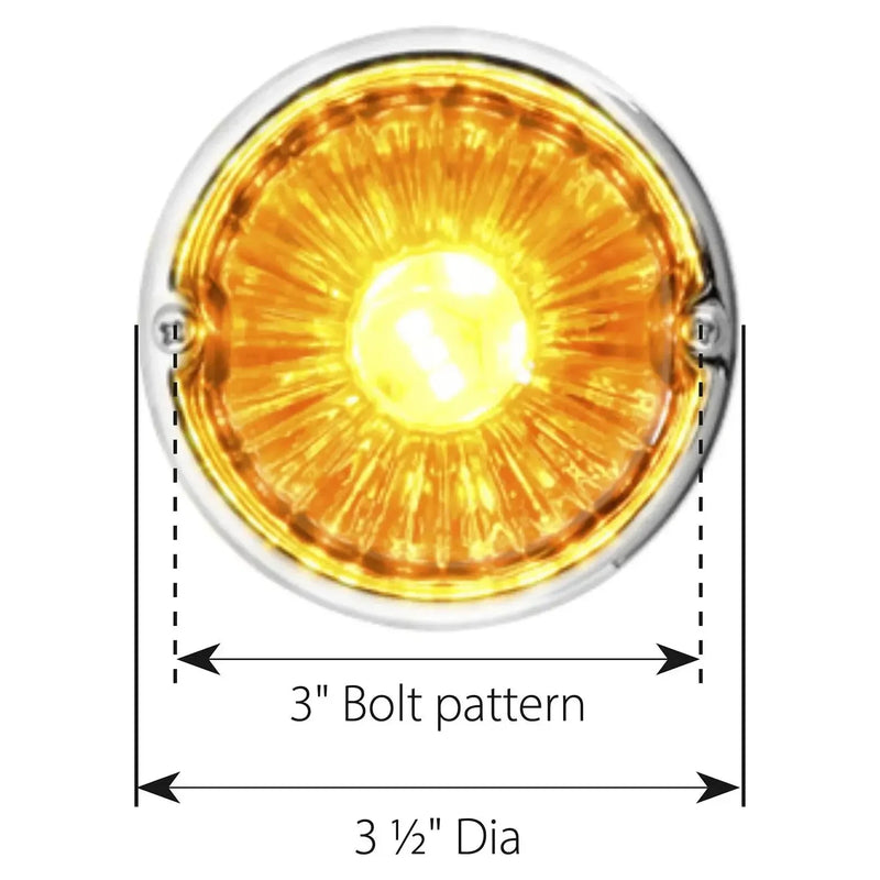 3.5"  Watermelon PLUS Glass Lens & Stainless Steel Customizable Kit, NO BULB,(CHOOSE COLOR & BULB BASE) Watermelon Light 1156 BULB BASE (DARK AMBER),1157 BULB BASE (DARK AMBER),1156 BULB BASE (LIGHT AMBER),1157 BULB BASE (LIGHT AMBER),1156 BULB BASE (RED),1157 BULB BASE (RED),1156 BULB BASE (CLEAR),1157 BULB BASE (CLEAR),1156 BULB BASE (SMOKE),1157 BULB BASE (SMOKE) Goldenrod