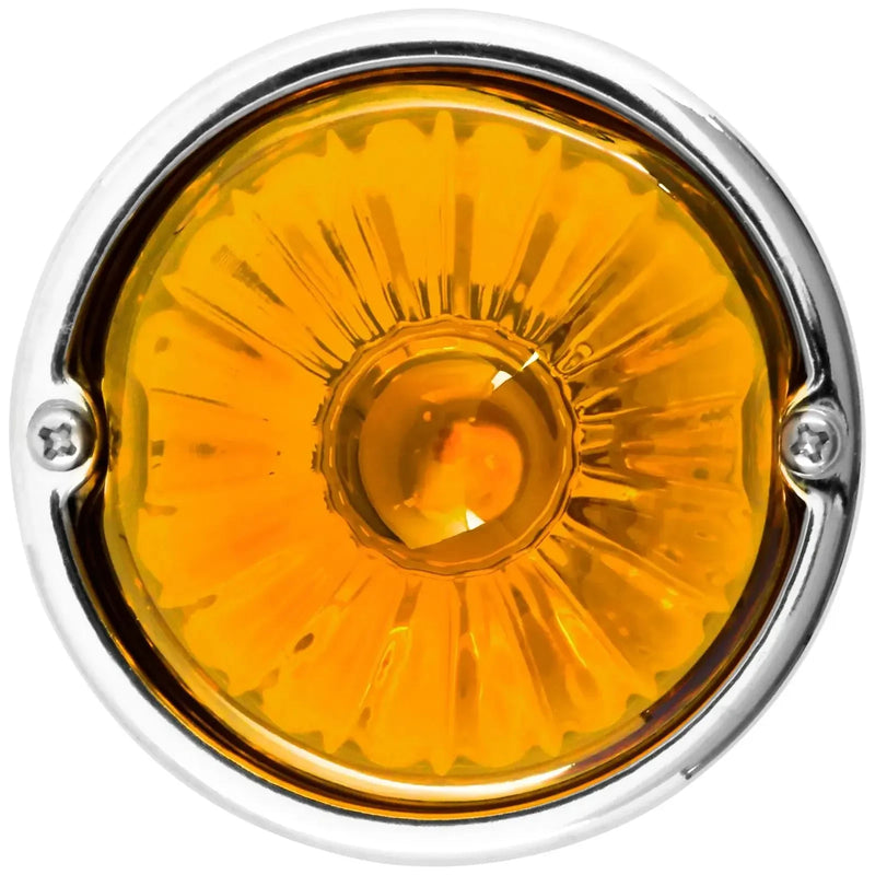 3.5"  Watermelon PLUS Glass Lens & Stainless Steel Customizable Kit, NO BULB,(CHOOSE COLOR & BULB BASE) Watermelon Light 1156 BULB BASE (DARK AMBER),1157 BULB BASE (DARK AMBER),1156 BULB BASE (LIGHT AMBER),1157 BULB BASE (LIGHT AMBER),1156 BULB BASE (RED),1157 BULB BASE (RED),1156 BULB BASE (CLEAR),1157 BULB BASE (CLEAR),1156 BULB BASE (SMOKE),1157 BULB BASE (SMOKE) Dark Orange