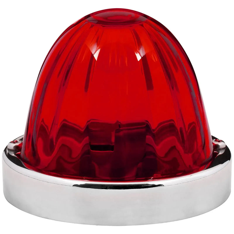 3.5"  Watermelon PLUS Glass Lens & Stainless Steel Customizable Kit, NO BULB,(CHOOSE COLOR & BULB BASE) Watermelon Light 1156 BULB BASE (RED),1157 BULB BASE (RED) Light Gray