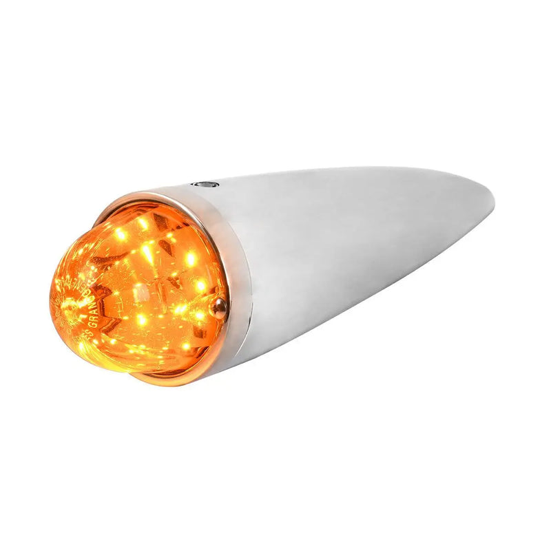 Classic Watermelon LED Cab Light with Chrome Plastic Housing sealed led (Choose Color) LED Cab Light amber/amber,amber/clear,amber/smoke Light Gray