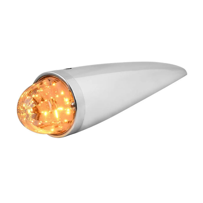 Light Gray Classic Watermelon LED Cab Light with Chrome Plastic Housing and Stainless Steel Bezel LED Cab Light amber/amber,amber/clear,amber/smoke